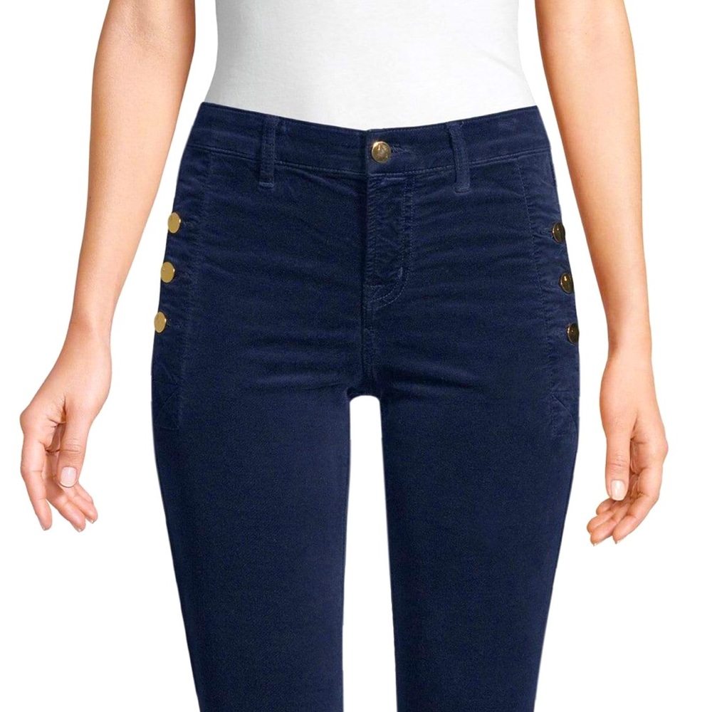 J Brand Zion Velvet Mid Rise Skinny Pants Size 23